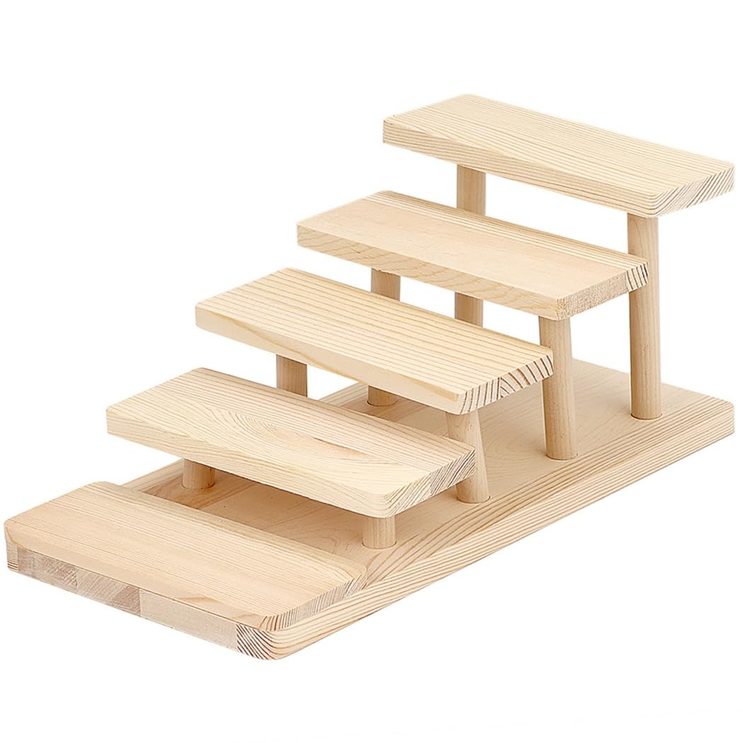 Soporte de exhibición de gafas de 5 niveles, estante de madera multicapa para gafas de sol, elevador creativo para el hogar, tienda óptica, oficina