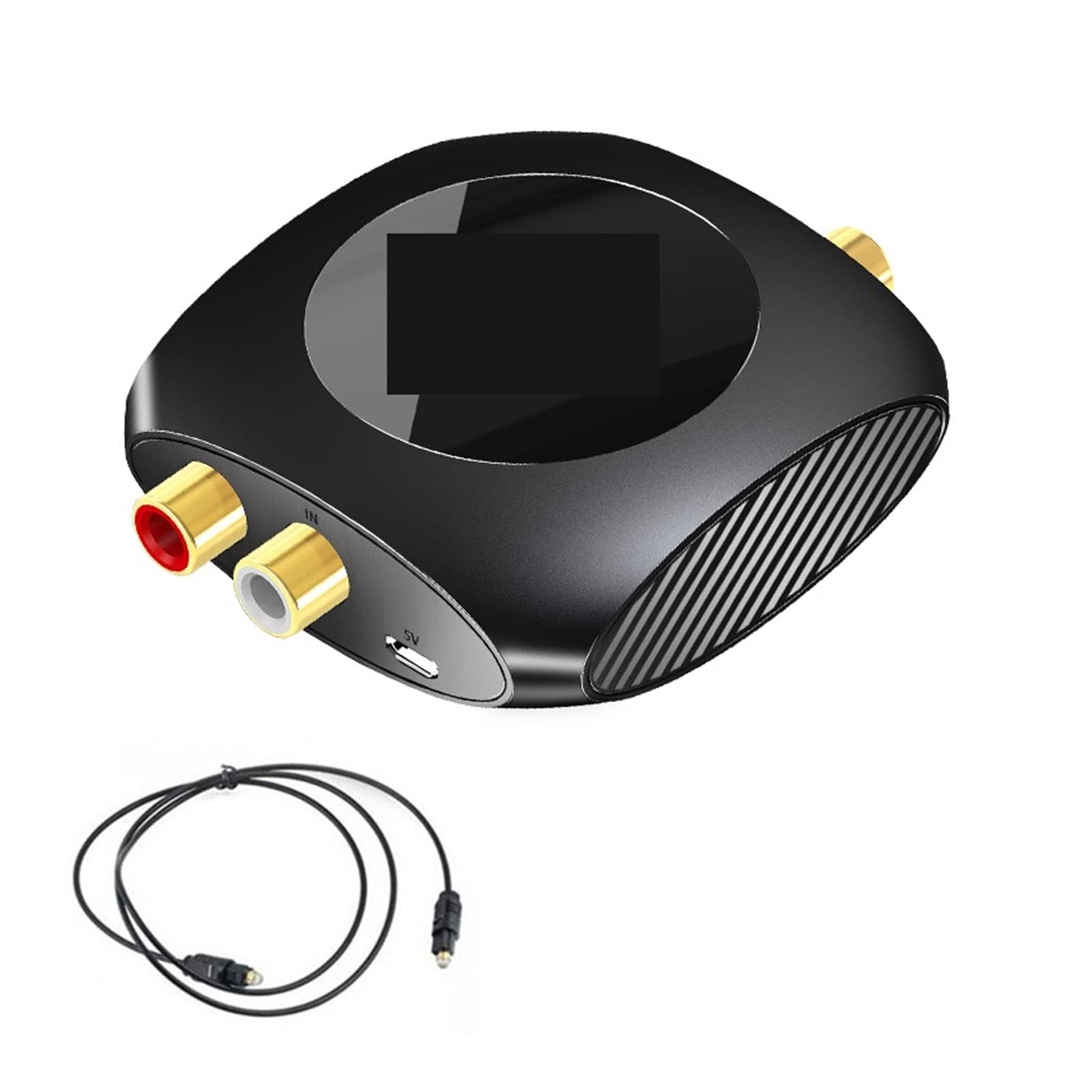 CUDTAPI 96KHz Analog to Digital Audio Converter Adapter R/L RCA to SPDIF Optical Coaxial for Amplifier Soundbar Speaker(2)