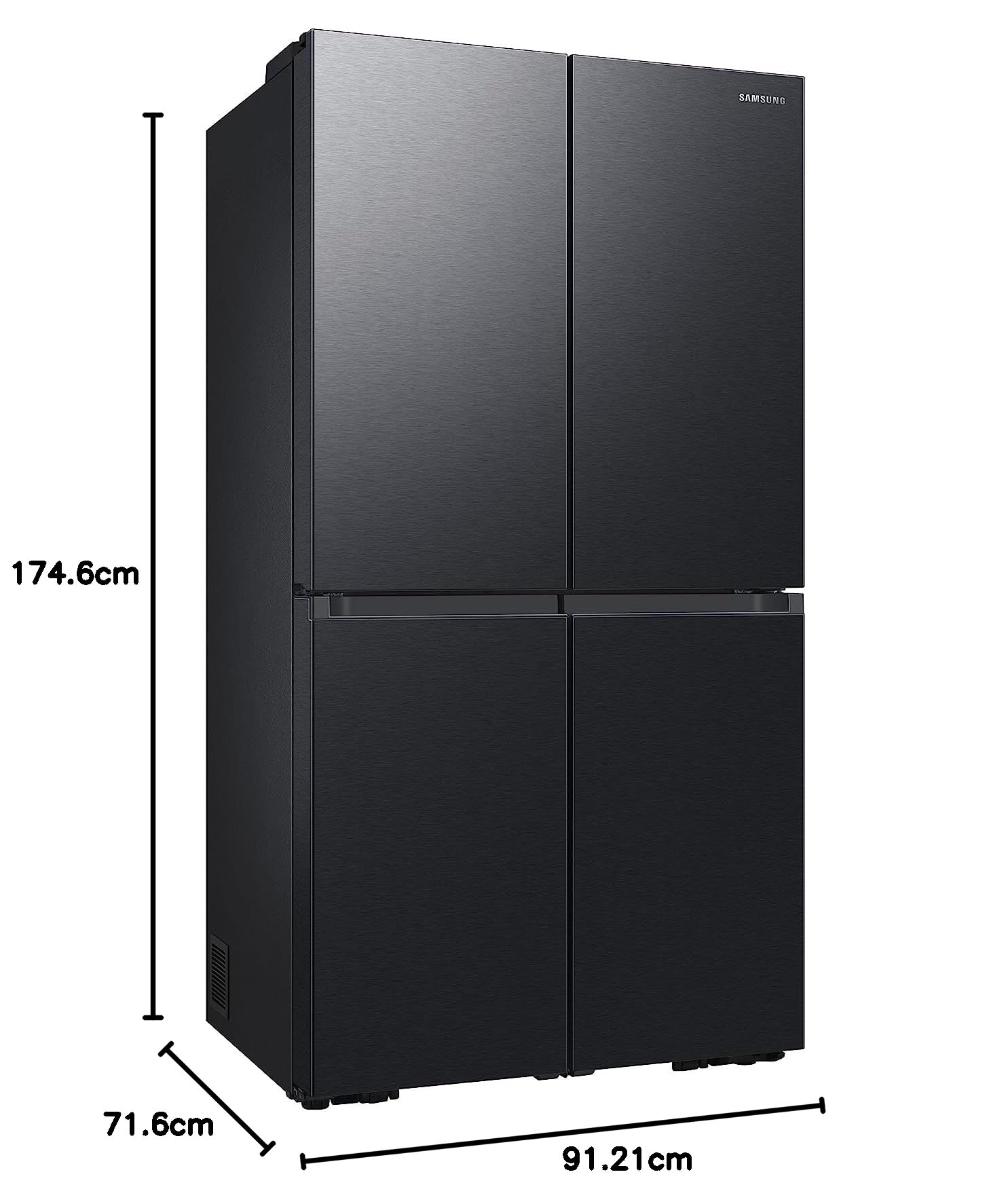 Samsung Réfrigérateur Français 178cm 649L AI Energy Mode SmartThings Auto Ice Maker No Frost+ Noir RF59C701EB1/EG