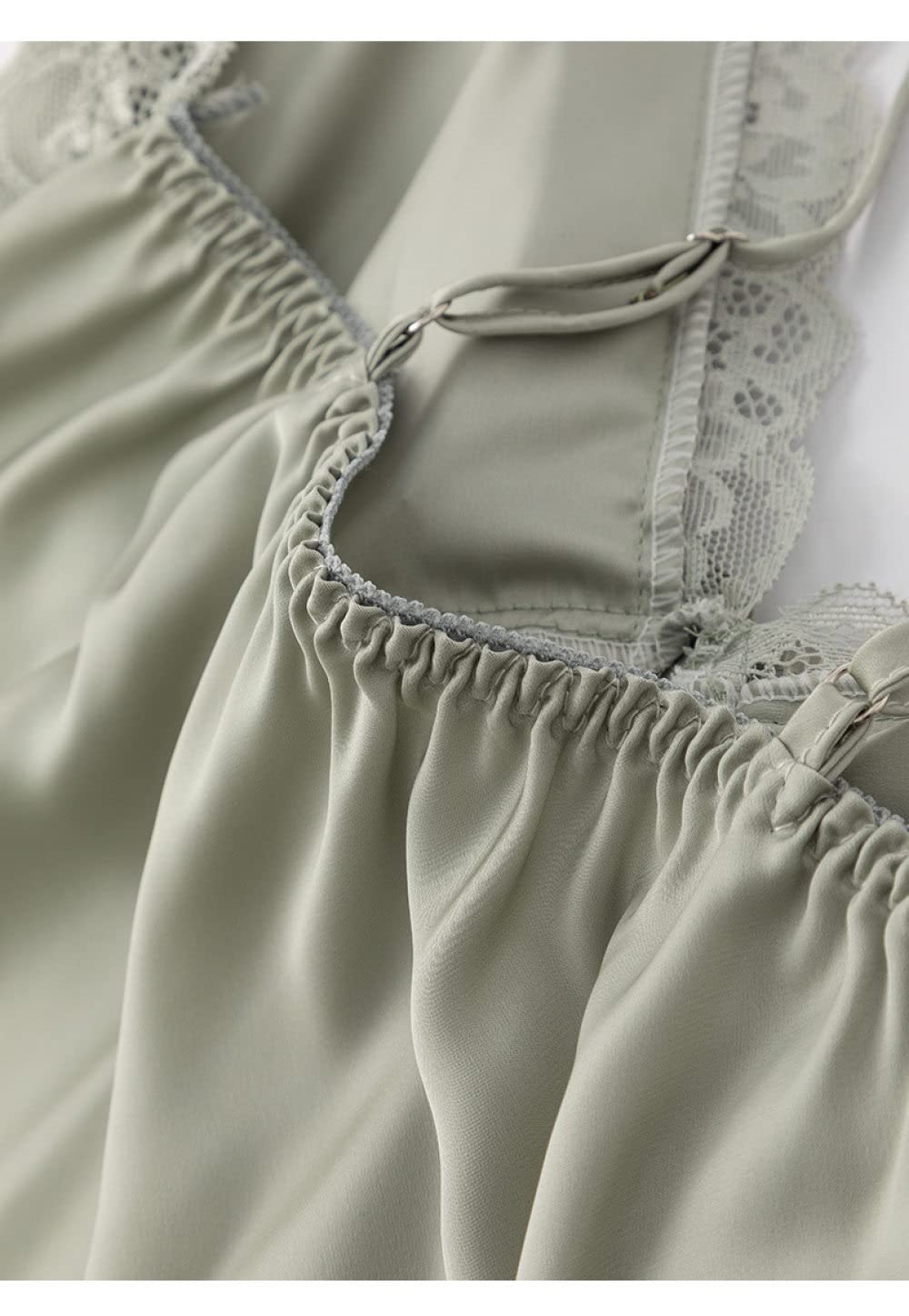Accappatoio Donna,5 Pezzi Set Accappatoio Kimono In Raso Estate Sexy Pizzo Scollo A V Vestaglia Camicia Da Notte Pantaloncini Canotta Set Tinta Unita Abito Pigiama Sposa Vestaglia Bademantel Damen,P