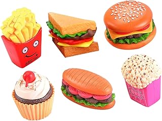 KONTONTY 6 Peças Brinquedos Decoração Hambúrgueres Artificiais Pão Fotografia Adereços Hambúrguer Adereços Simulação Comida Hambúrgueres Adereços Modelos De Exibição De Hambúrguer Falso