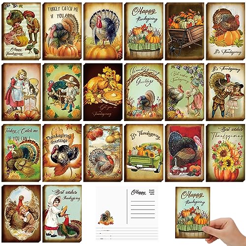 Cartes postales de Thanksgiving pour décorer vos tables de fête et remercier vos invités