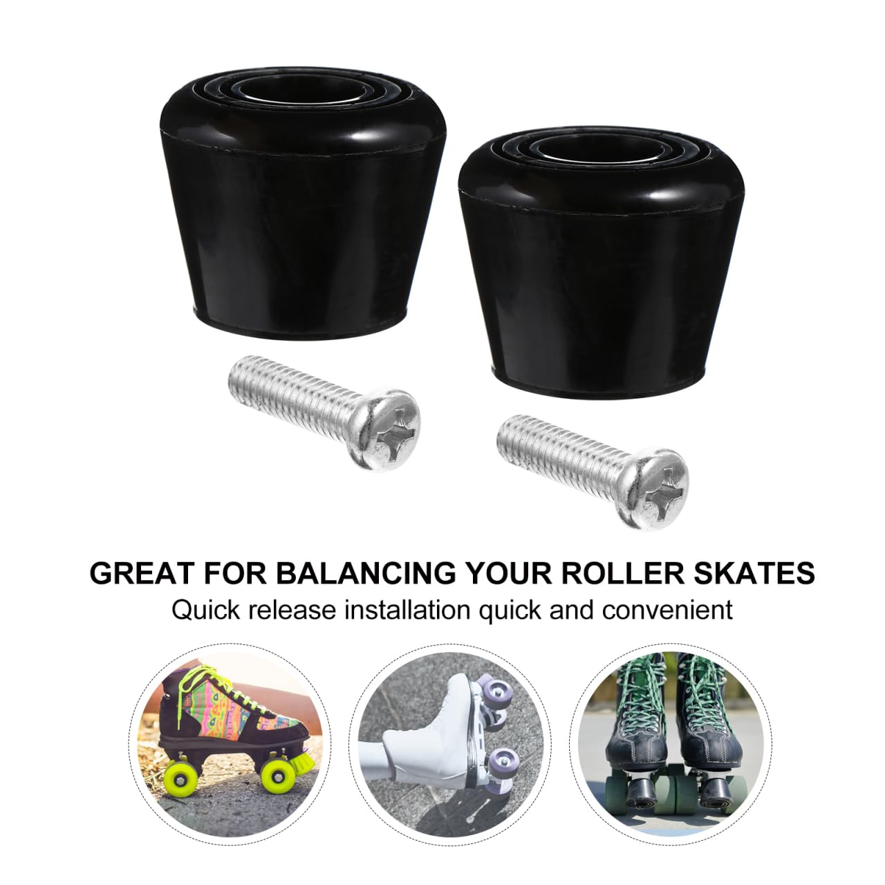 Homoyoyo 4 Stück Bremsen Für Rollschuhe Zehenstopper Für Skating-bremsen Inline-Skate-Bremse Scooter Bremsklotz Skating Bremse Zehenstopper Bremskopf Toe Stopper Inline Bremse Roller Sport