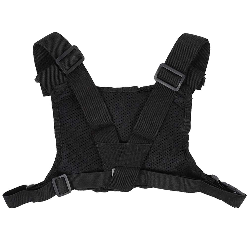 ASHATA Soporte de Bolsa multifunción para Radio de Dos vías Paquete Frontal Estuche de Transporte Bolsa de Pecho para Walkie Talkie Radio