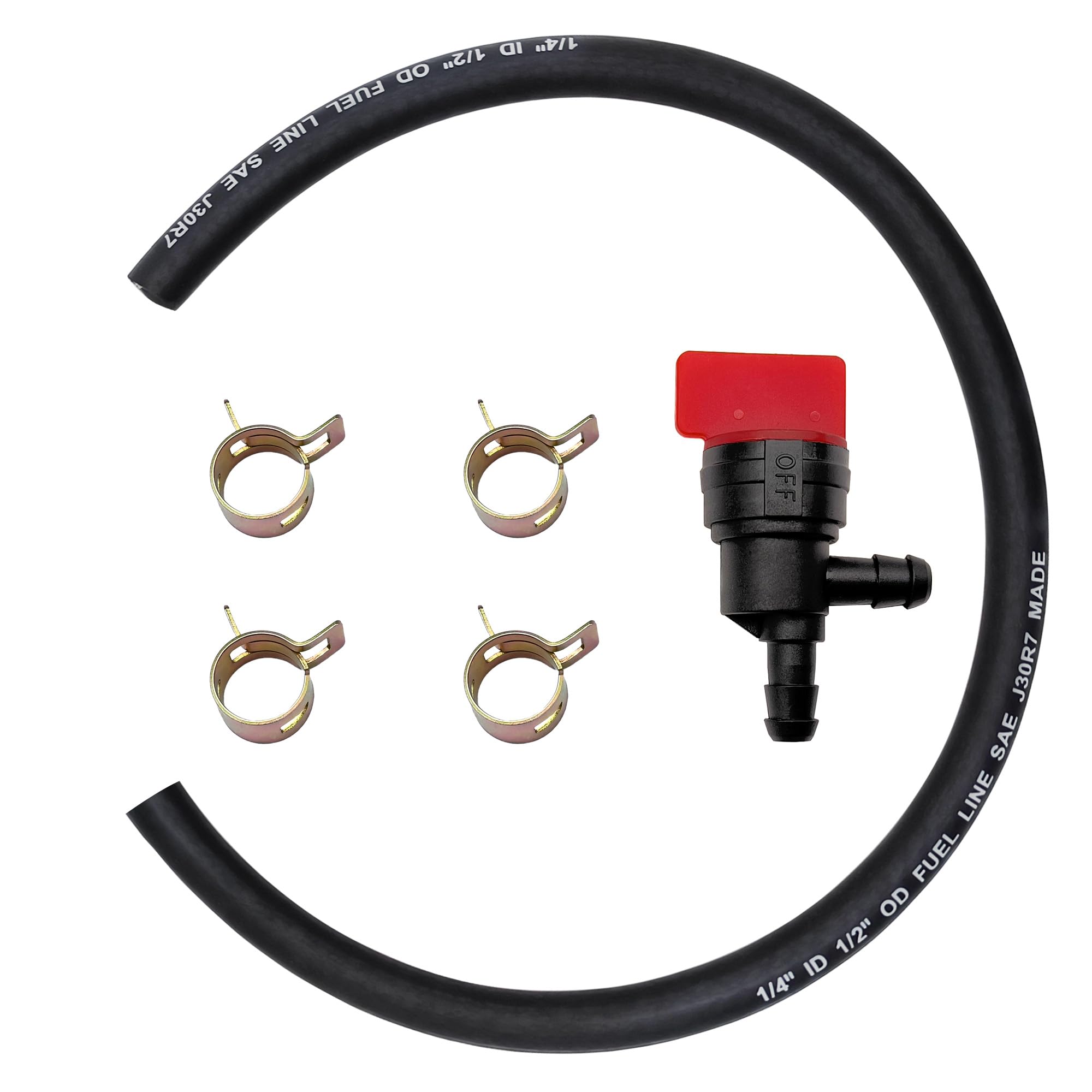 Strongthium 30705 1/4" Petrol Fuel Line + Fuel Valve Kit