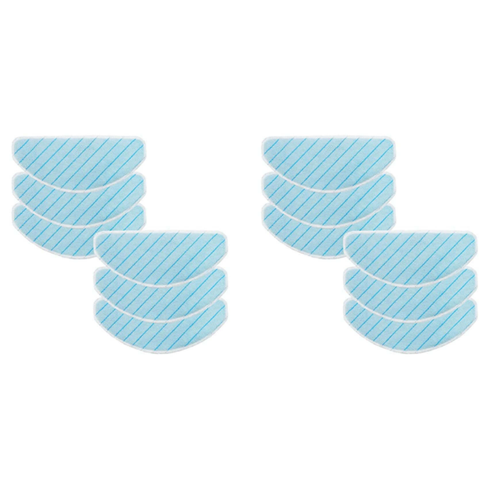 Hndhbfgrt 12 Pcs Wipes for OZMO T9 Robot Vacuum Cleaner Cleaning Washable Mop Pad Mop Cloth Rag