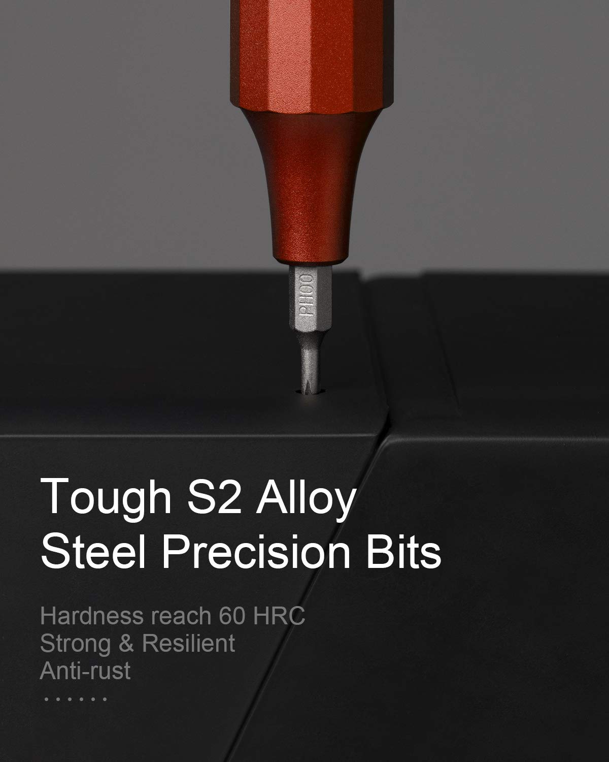 HOTO Precision Screwdriver Set, 24-in-1 Multi-Bit Screwdriver, Mini Hand Set including 12 Double End S2-Steel Bits - Image 3