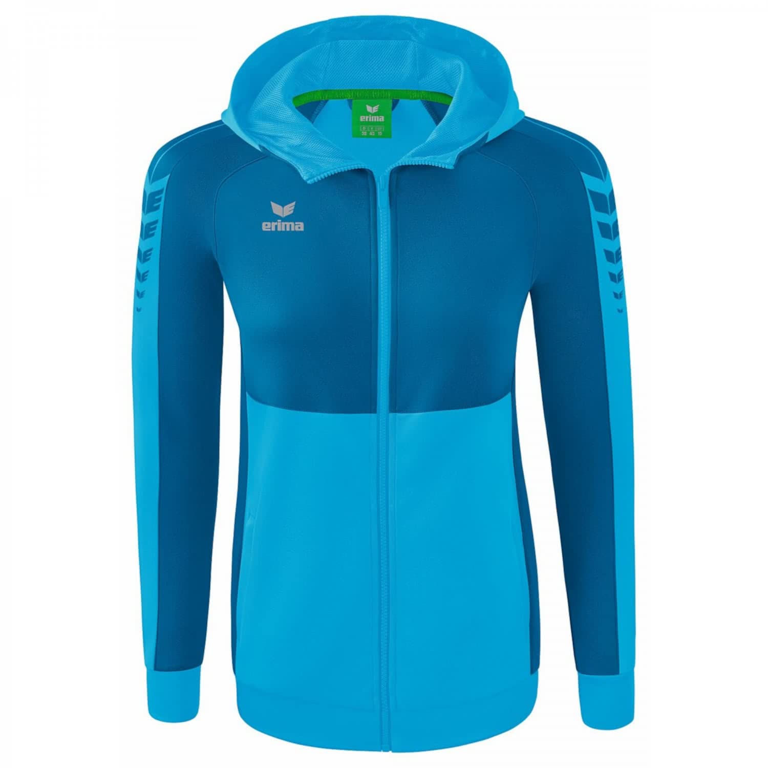 Erima Women's Six Wings Training Jacket with Hood, Curaçao, 42