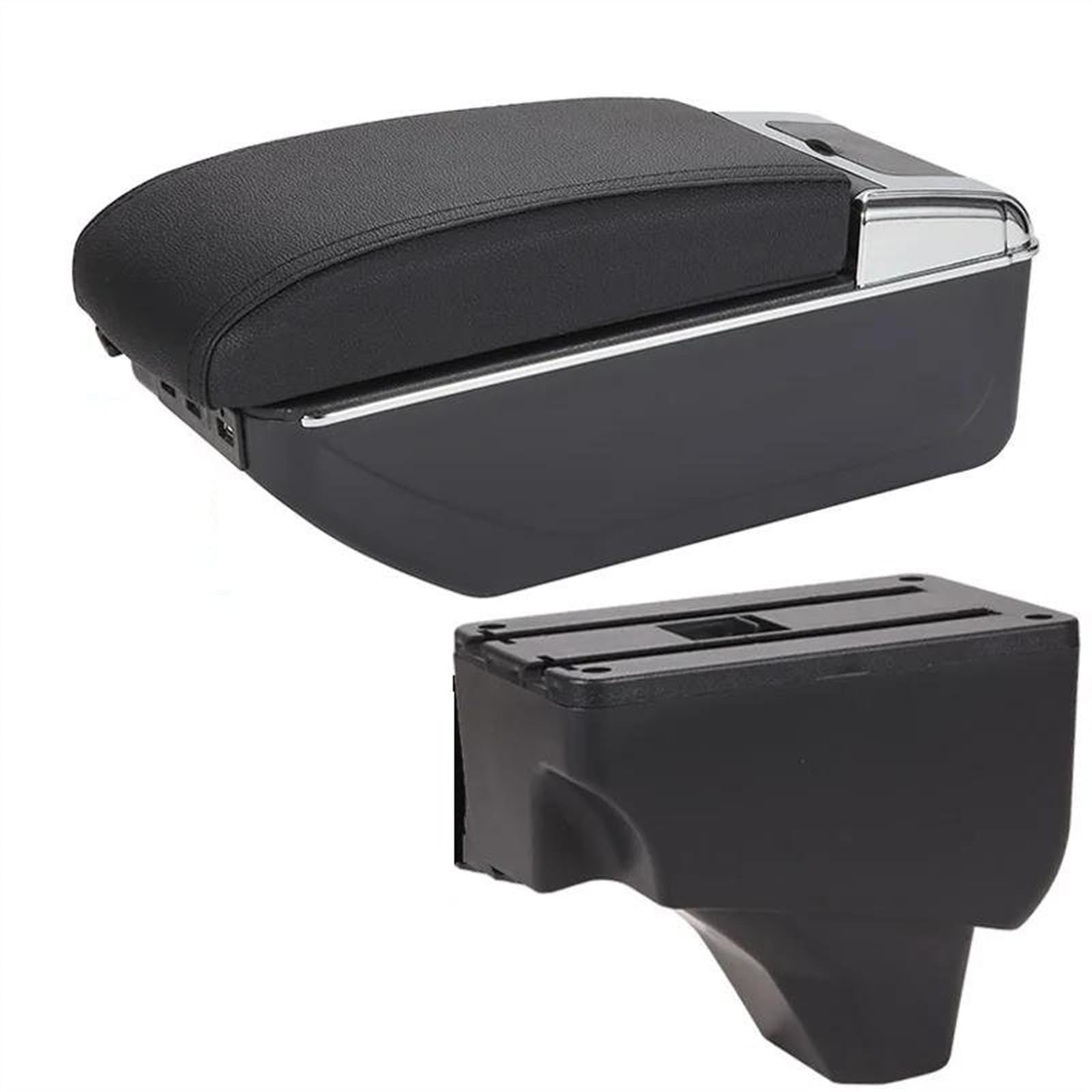 Ysdsls A2 Black Line 7Usb Car Armrest Box 2019-2024 Storage Ashtray Retrofit Parts Interior Detail Accessorie For Peugeot 208 2008
