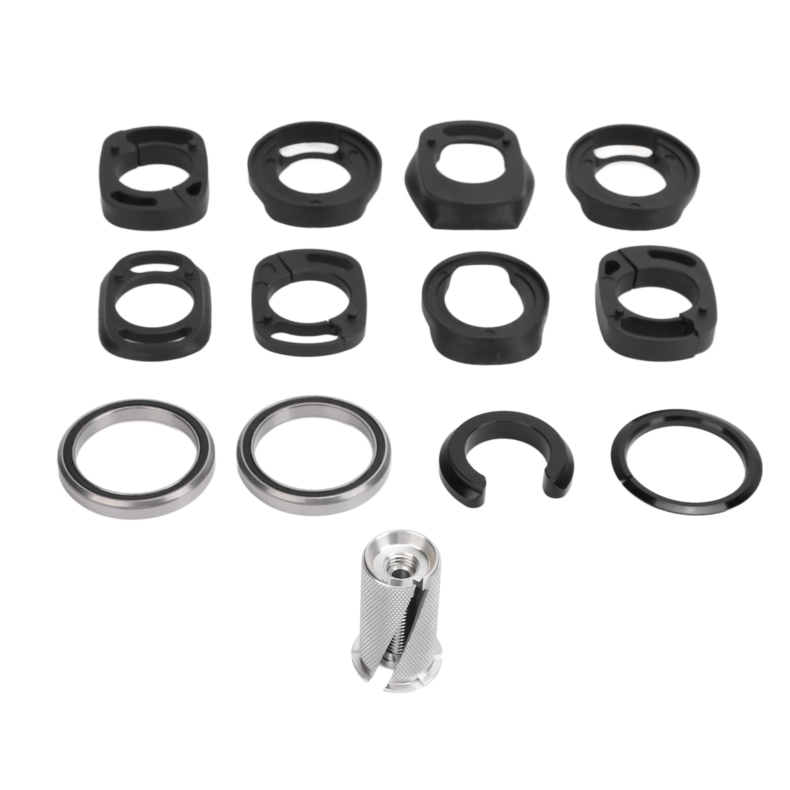 Juego de dirección para bicicleta con soporte de procesamiento CNC, espaciador de enrutamiento interno, tapa superior inferior y juego de cojinetes para bicicletas de montaña.