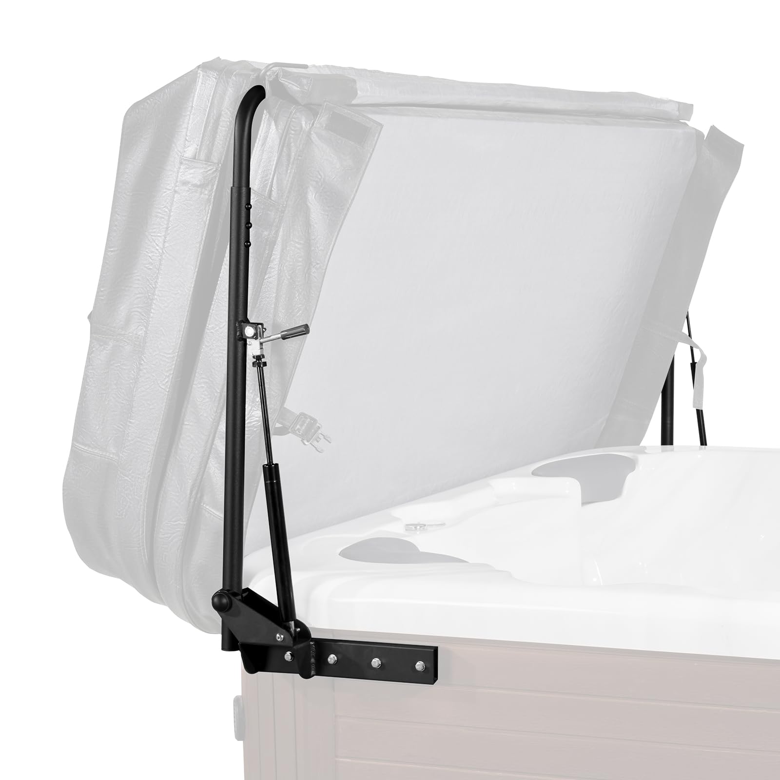 VEVOR Hydraulic Spa Cover Lift, Hot Tub Cover Lift, Adjustable Width from 69 in to 96.5 in, Mounts on Both Top Sides, Compatible with Various Sizes of
