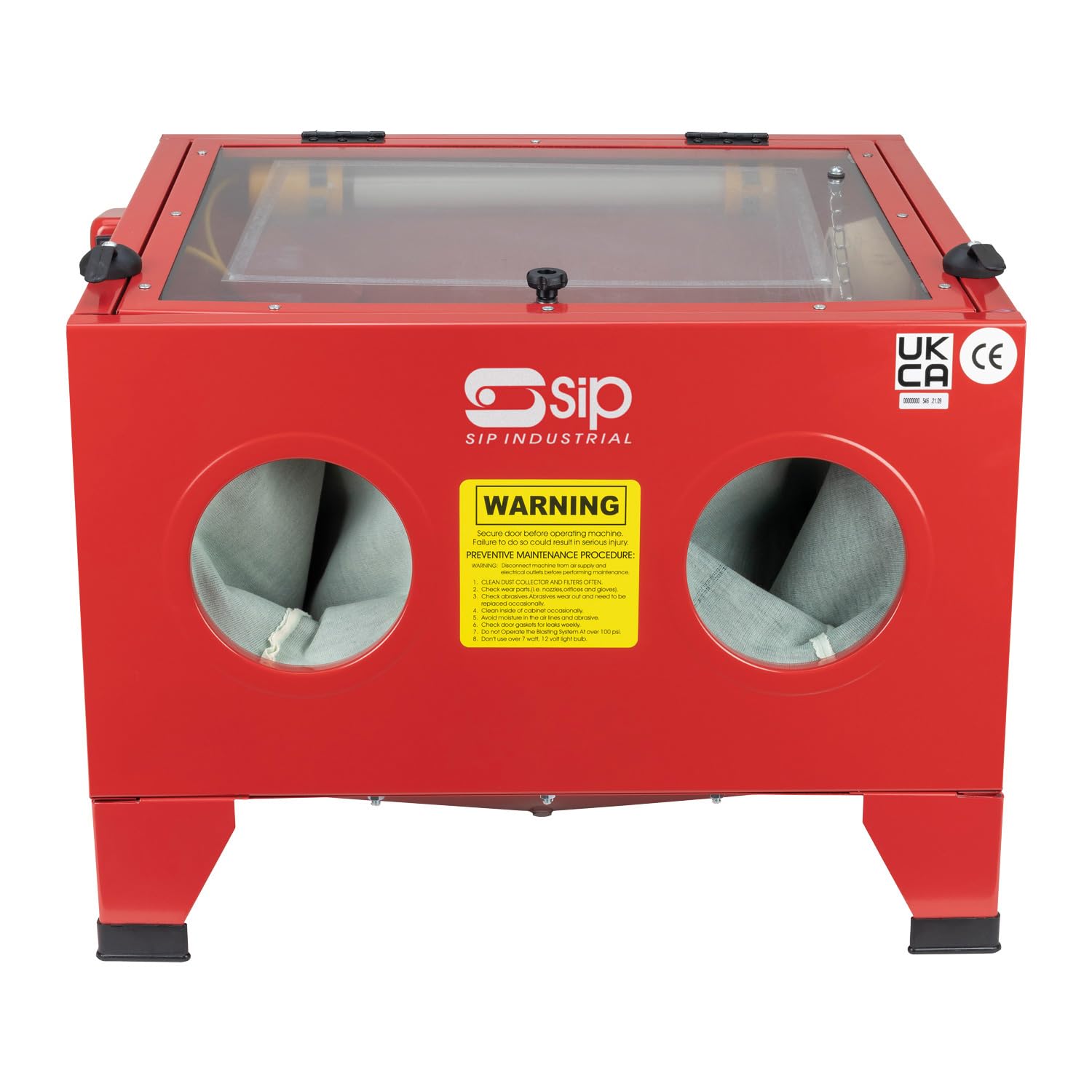 SIP Sandblast Cabinet with Air Sandblaster Gun - Portable Abrasive Blasting Cabinet, 125 PSI
