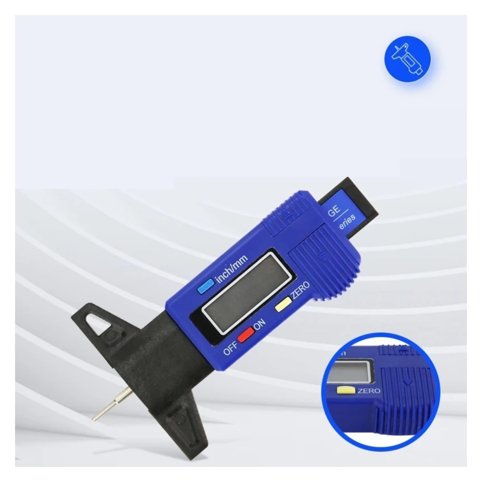 Digitaler Reifenprofiltiefenmesser 5PCS Digitale Profiltiefe Gauge Für Auto Reifen Reifen Meter Dicke Messgeräte Automobil Tragen Erkennung Mess Werkzeuge Sattel für Autos, LKWs(Depth Meter Black)