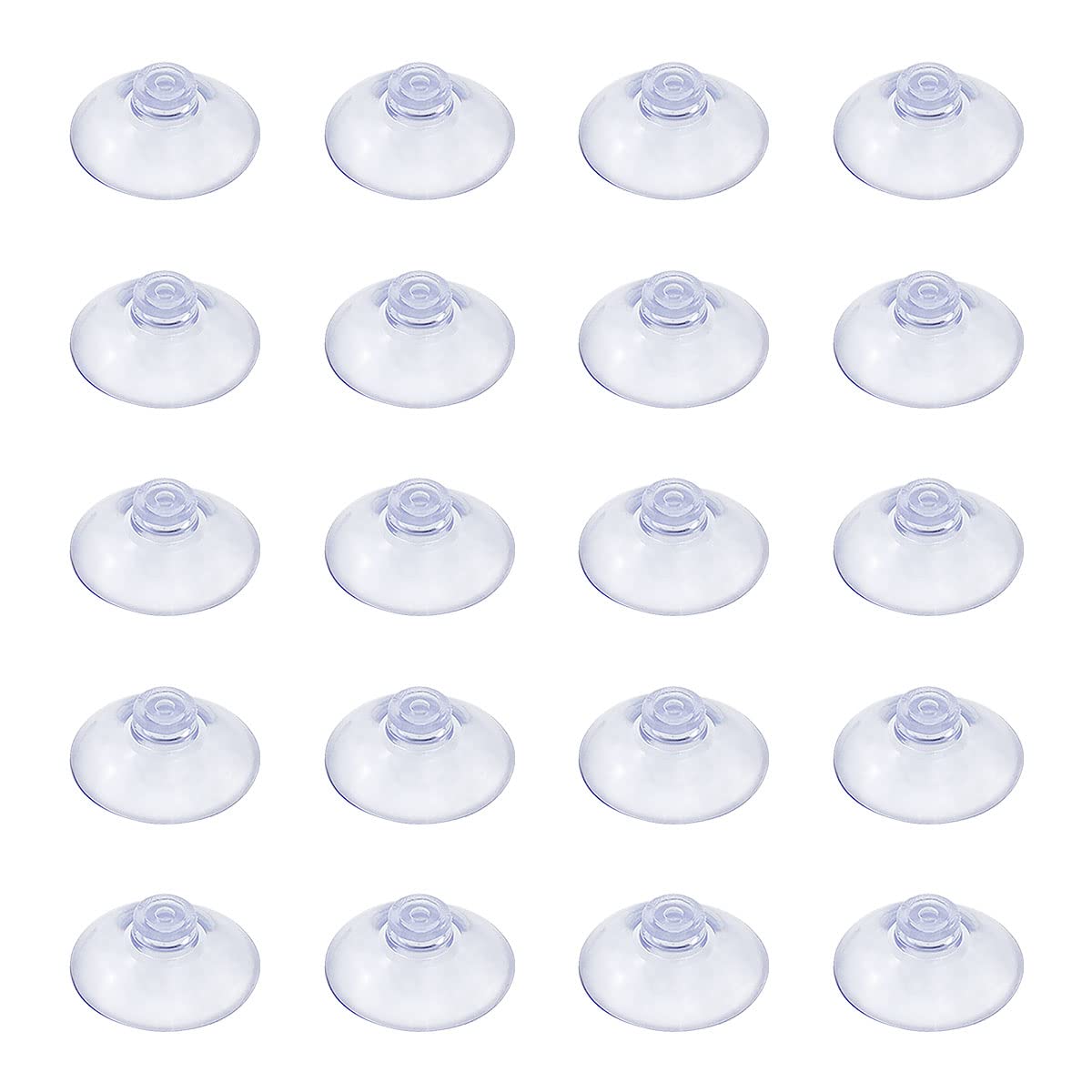 20 Pcs Small Plastic Suction Cups 20mm Clear Sucker Pads Without Hooks for Kitchen Bathroom Window