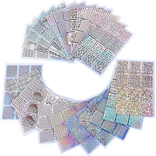 Nagelsticker Nagel Aufkleber - 288 Stück Nail Art Vinyls - Nagellack Schablone für Nageldesign und Maniküre – Bild 6