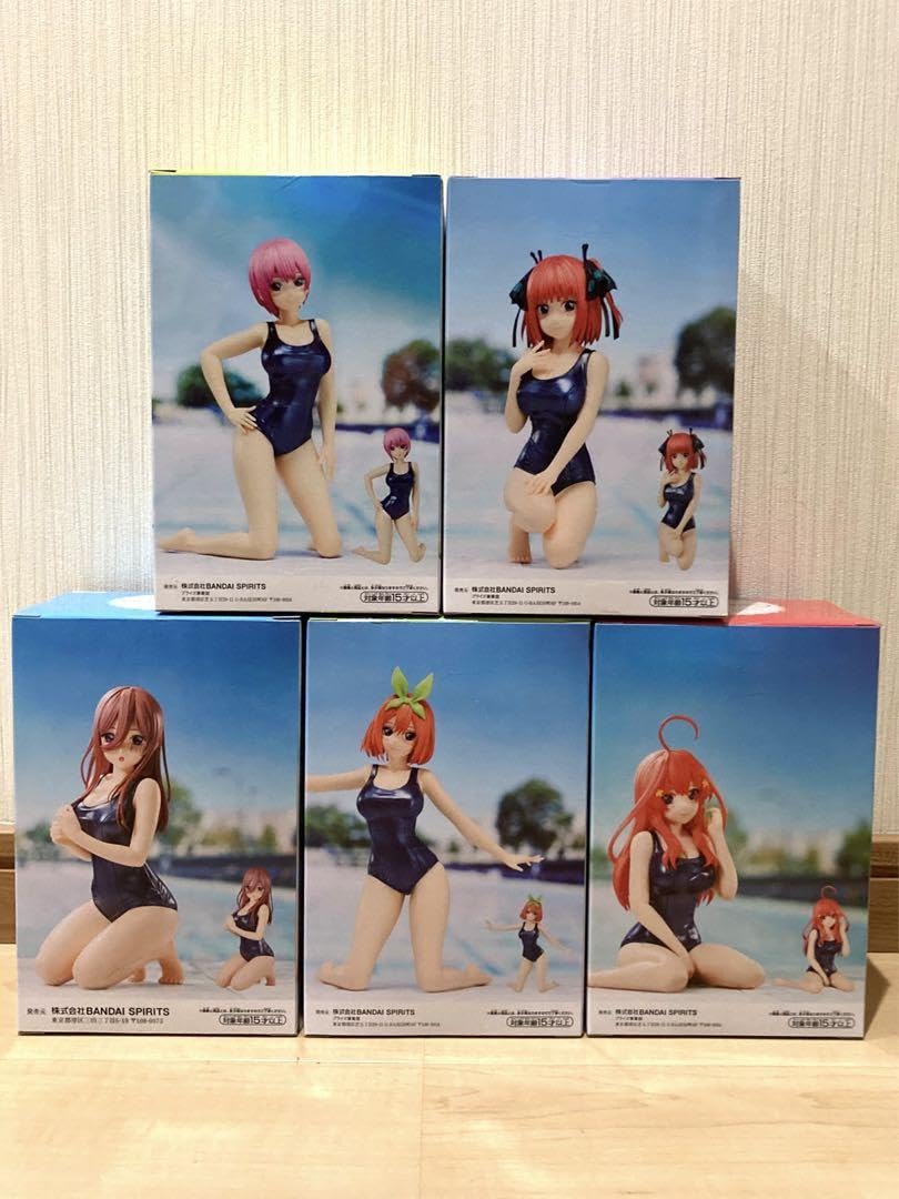 Amazon.co.jp: 五等分の花嫁 フィギュア スクール水着 5点セット