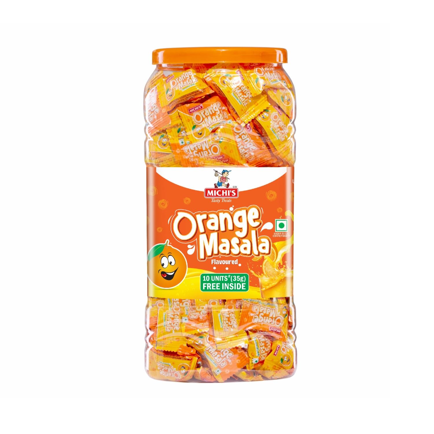 Michi's Candy Small Jar - 250 Pieces (Orange Masala) : Amazon.in