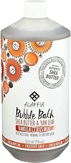 ALAFFIA EVERYDAY SHEA BUBBLE BATH - For All Skin Types, Soothing Support for Deep Relaxation and Soft Moisturized Skin with Shea Butter and Yam Leaf, Fair Trade, VANILLA CITRUS MINT, 32 Ounces - coolthings.us