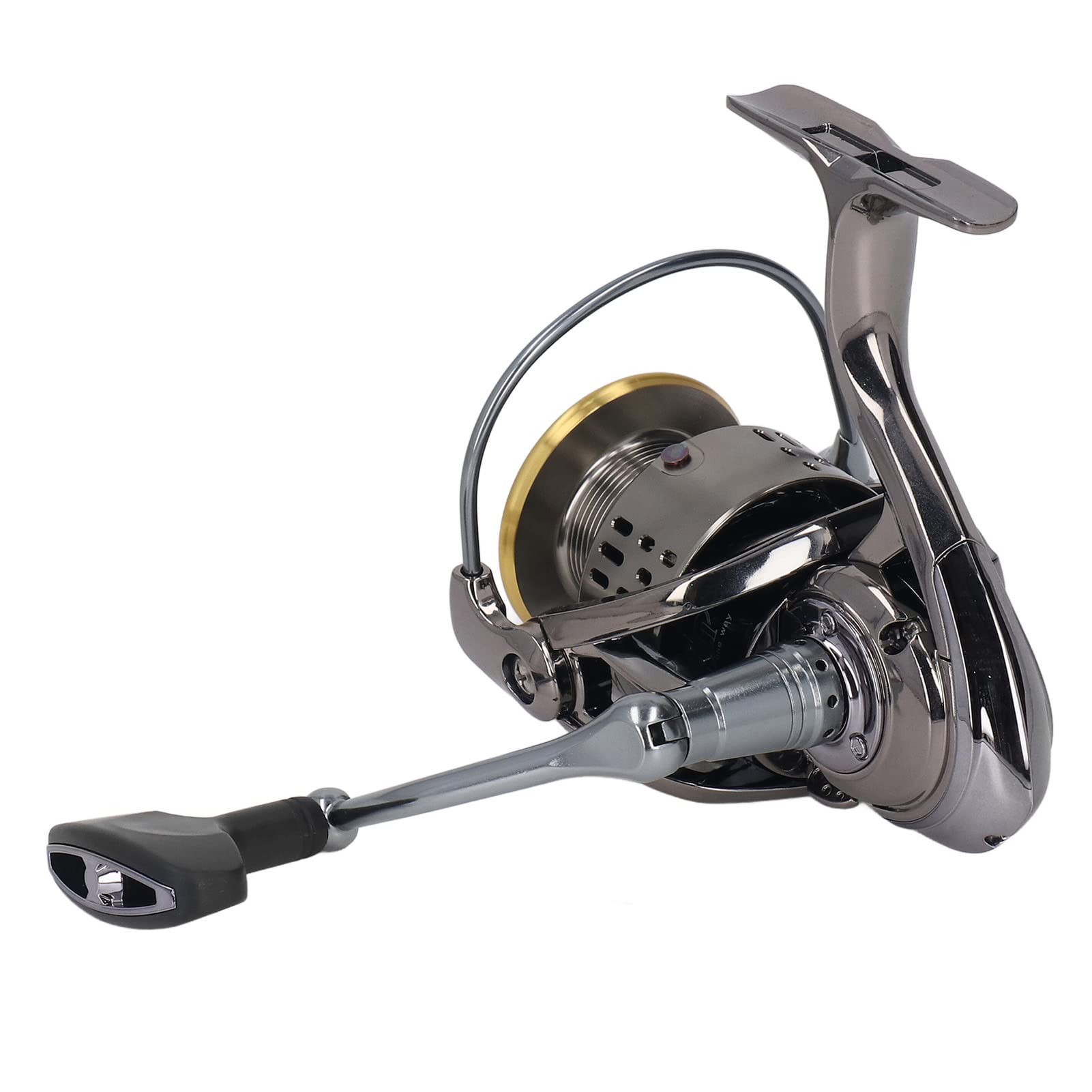 Moulinet de pêche Spinning en métal, poignée robuste et Durable pour la pêche en eau salée et en eau douce (TW5000)