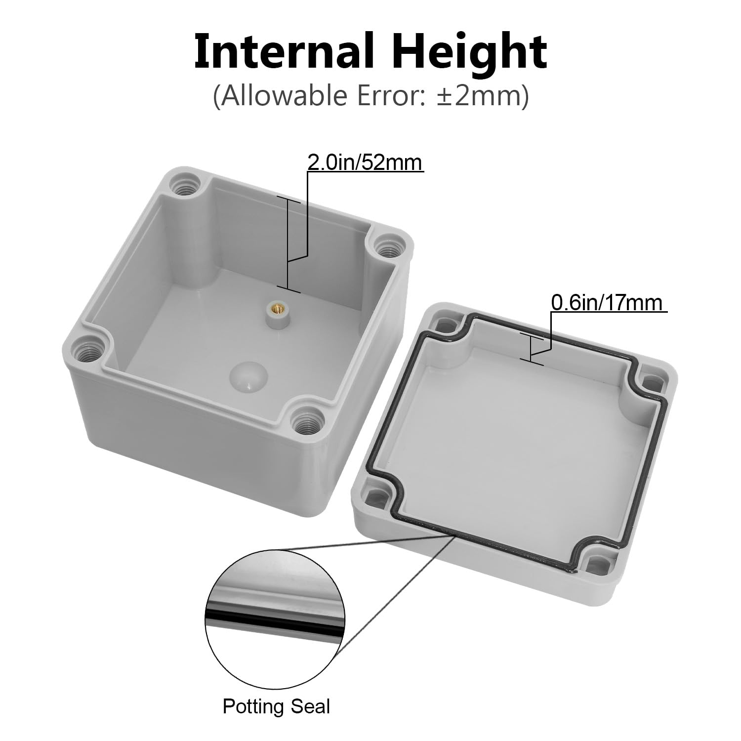 LeMotech IP67 Waterproof Junction Box ABS Plastic Project Box