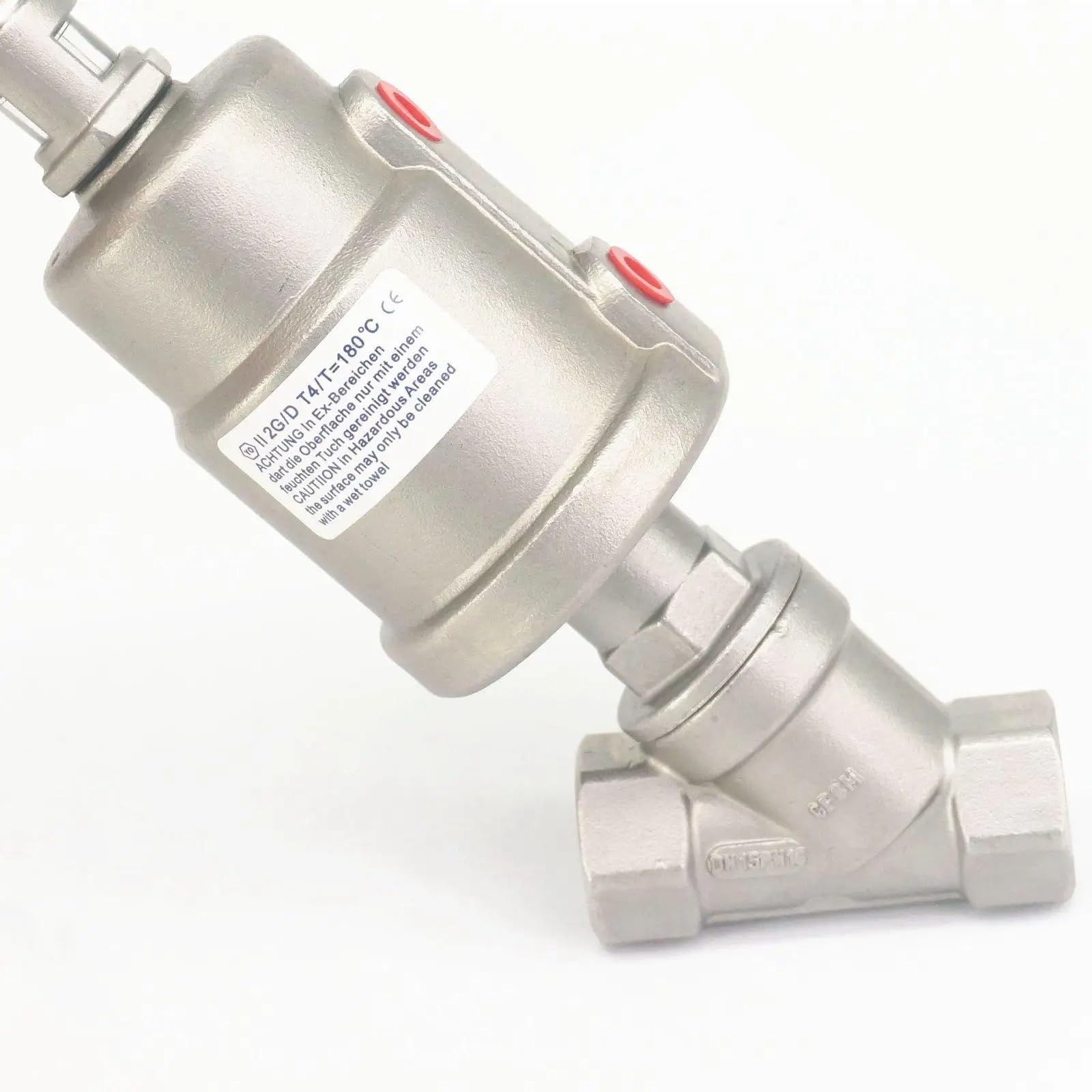 Vanne à vapeur à siège incliné pneumatique 3/4 pour stopper les fuites de réseau thermique