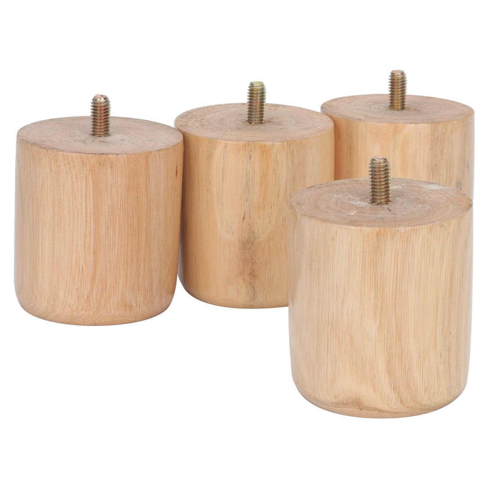 Dhouse 4 Pcs Wooden Furniture Legs 6.5X7cm Replacement Solid Beech Sofa Legs Couch Legs Table Legs Dresser Legs Desk Legs Coffee Table Legs Sofa Legs Dining Table Legslegs for Furniture Sofa Bench