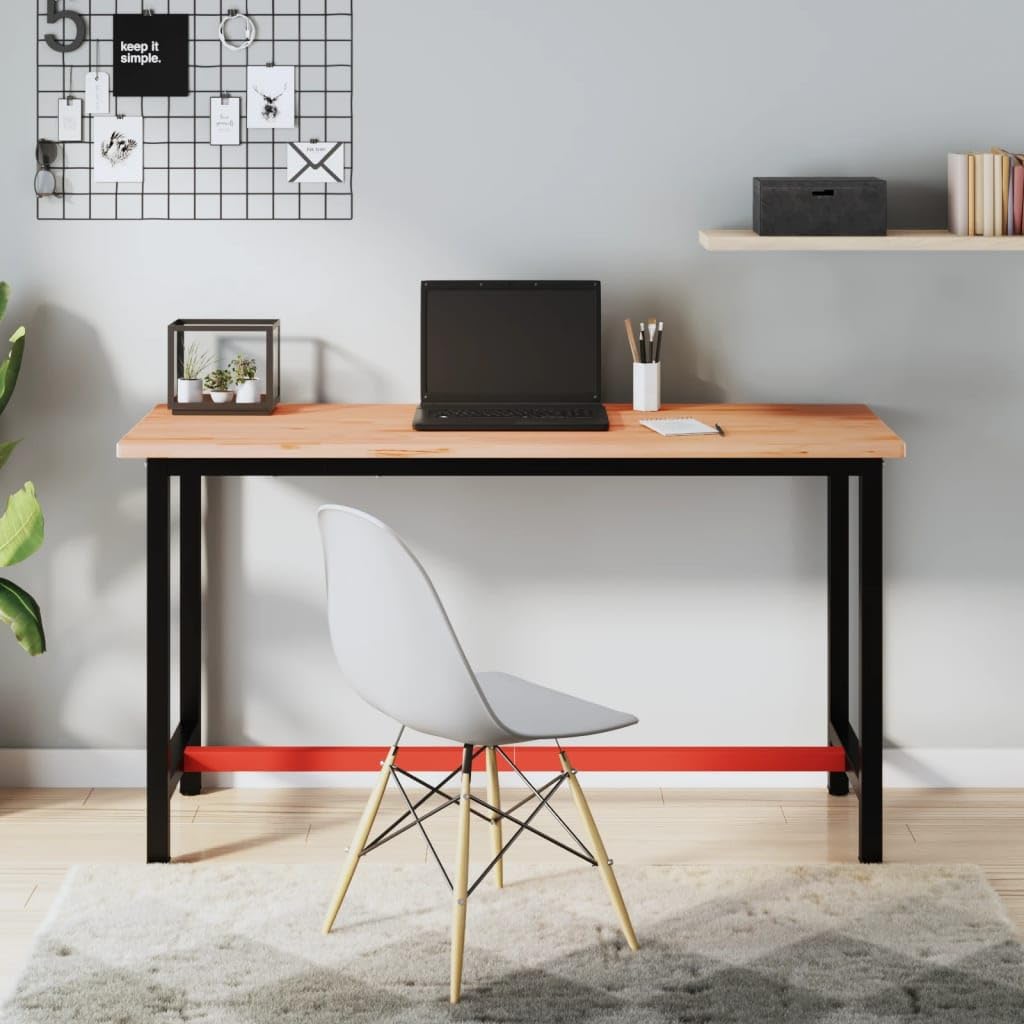 Homgoday Blat stołu warsztatowego 150 x 55 x 2,5 cm blaty stołowe z litego drewna bukowego meble