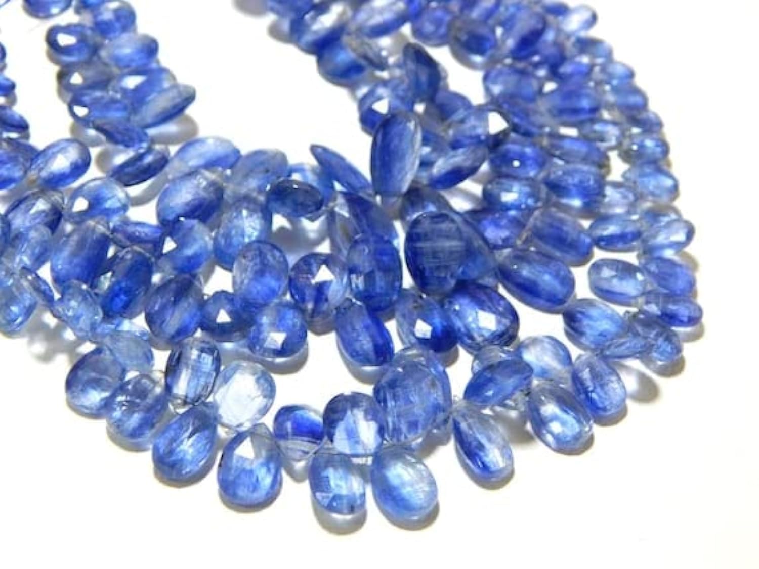 Kyanite perles facettées poire 4x5-8.5x11mm pour fil bijoux minéraux
