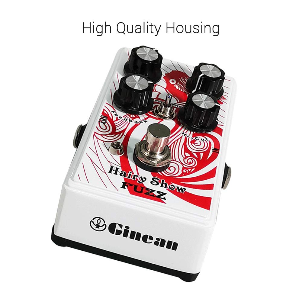 Processo di Produzione del Pedale Effetto Chitarra FUZZ Strumento a Corde per Basso Elettrico per Chitarra Elettrica con Motivo Bianco Rosso Freddo Brillante Giallo