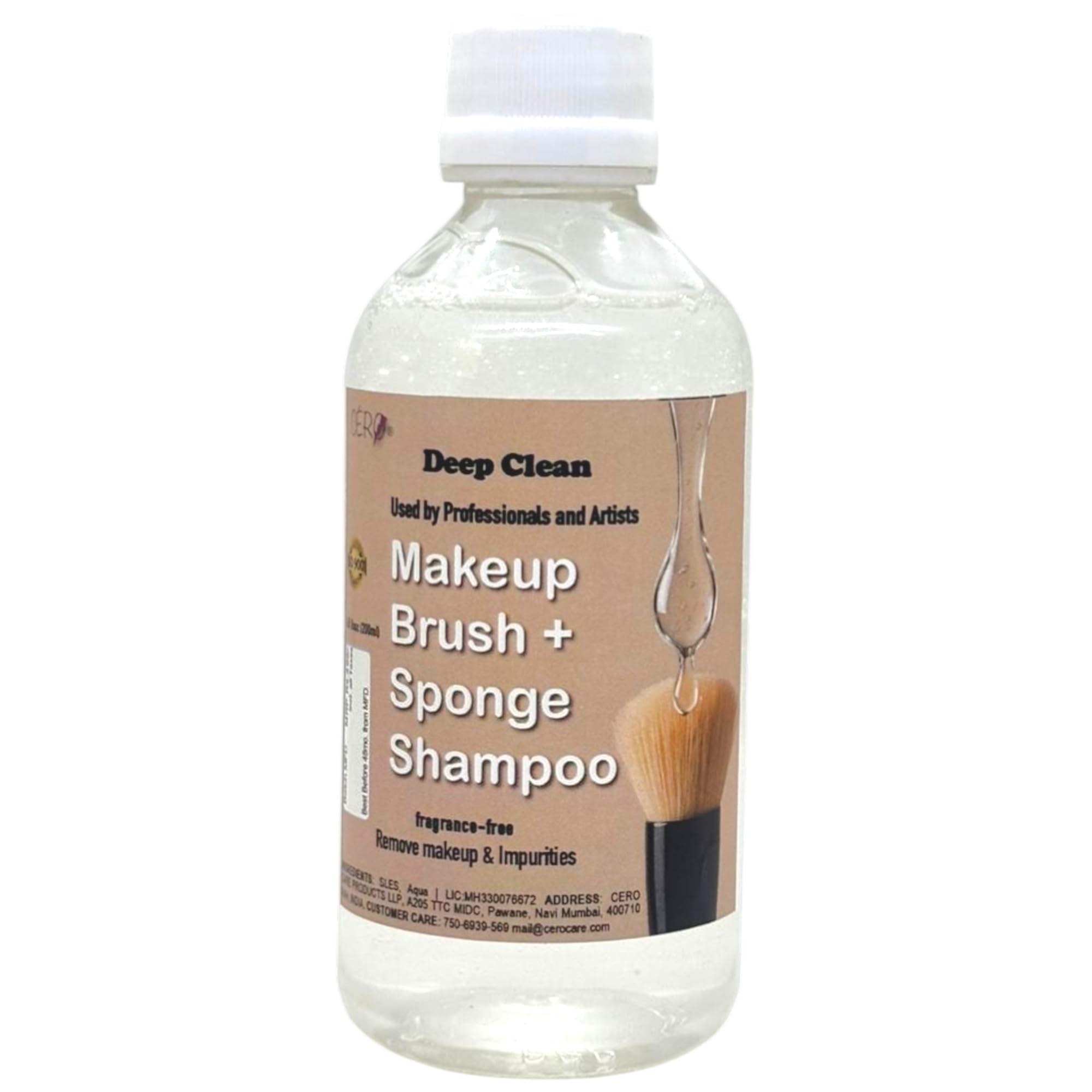 CERO Professional Makeup Brush Cleaner Shampoo | Deep Clean Shampoo for Cleaning Make-up Brushes - Shampoo for any Brush, Sponge or Applicator (200ML)-picture-40