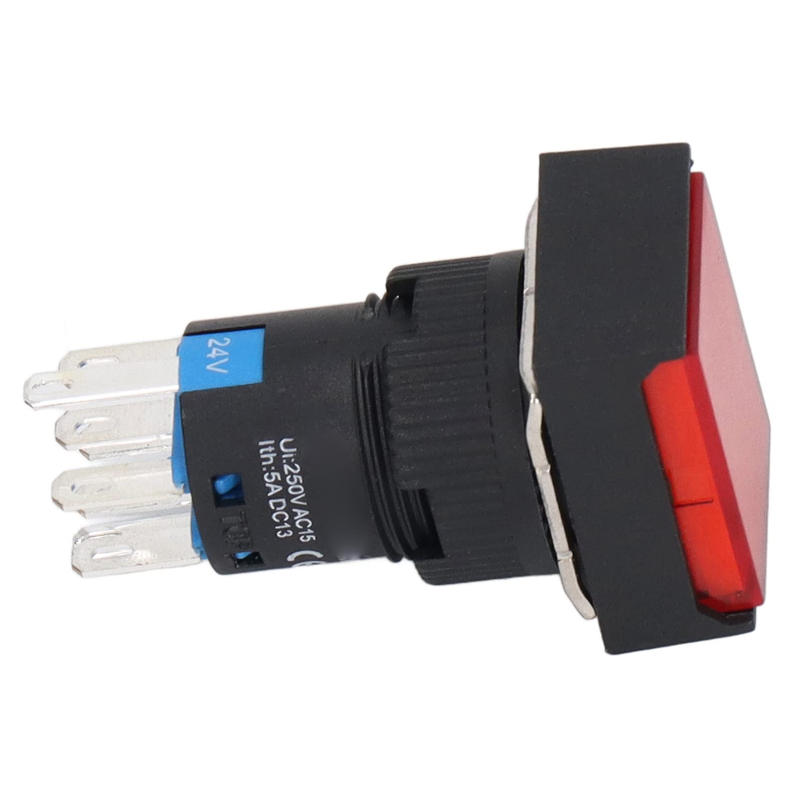 Interruptor de Botón, 25 Piezas 24 V Botón de Luz Indicadora de Bloqueo Automático para Control Industrial, Operación de Larga Duración, Amplio Uso en Sistemas de Electrodomésticos de Motor