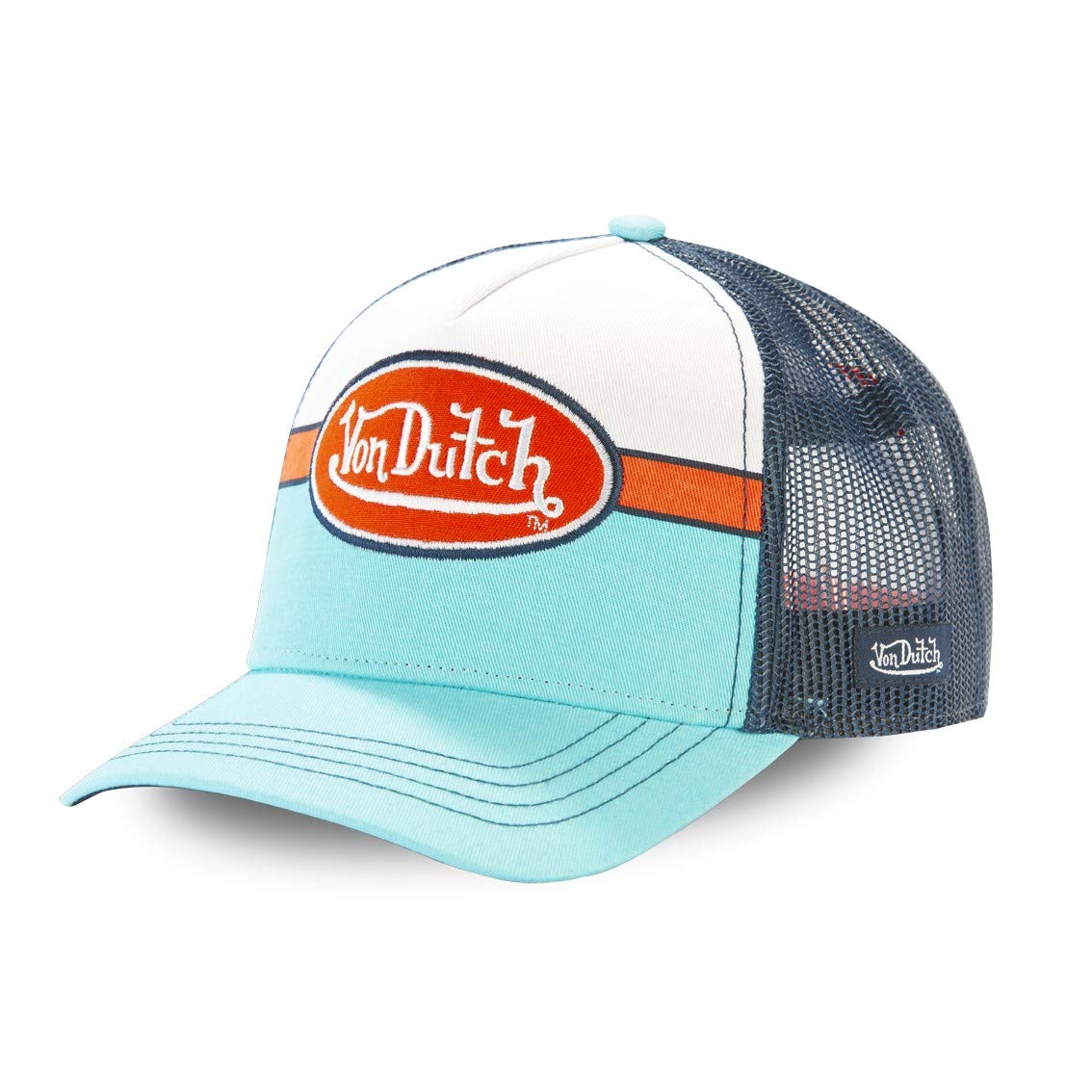 Von Dutch Apil Unisex Original Baseball Cap Turquoise and White - Blue - One size
