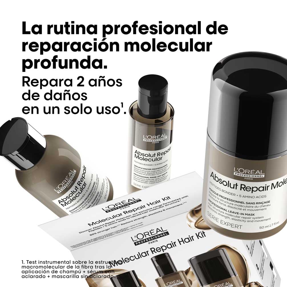 L'Oreal Professionnel Cofre Trio Minis, Rutina Repara y Fortalece a Nivel Molecular, para Todo Tipo de Cabello Dañado, Absolut Repair Molecular