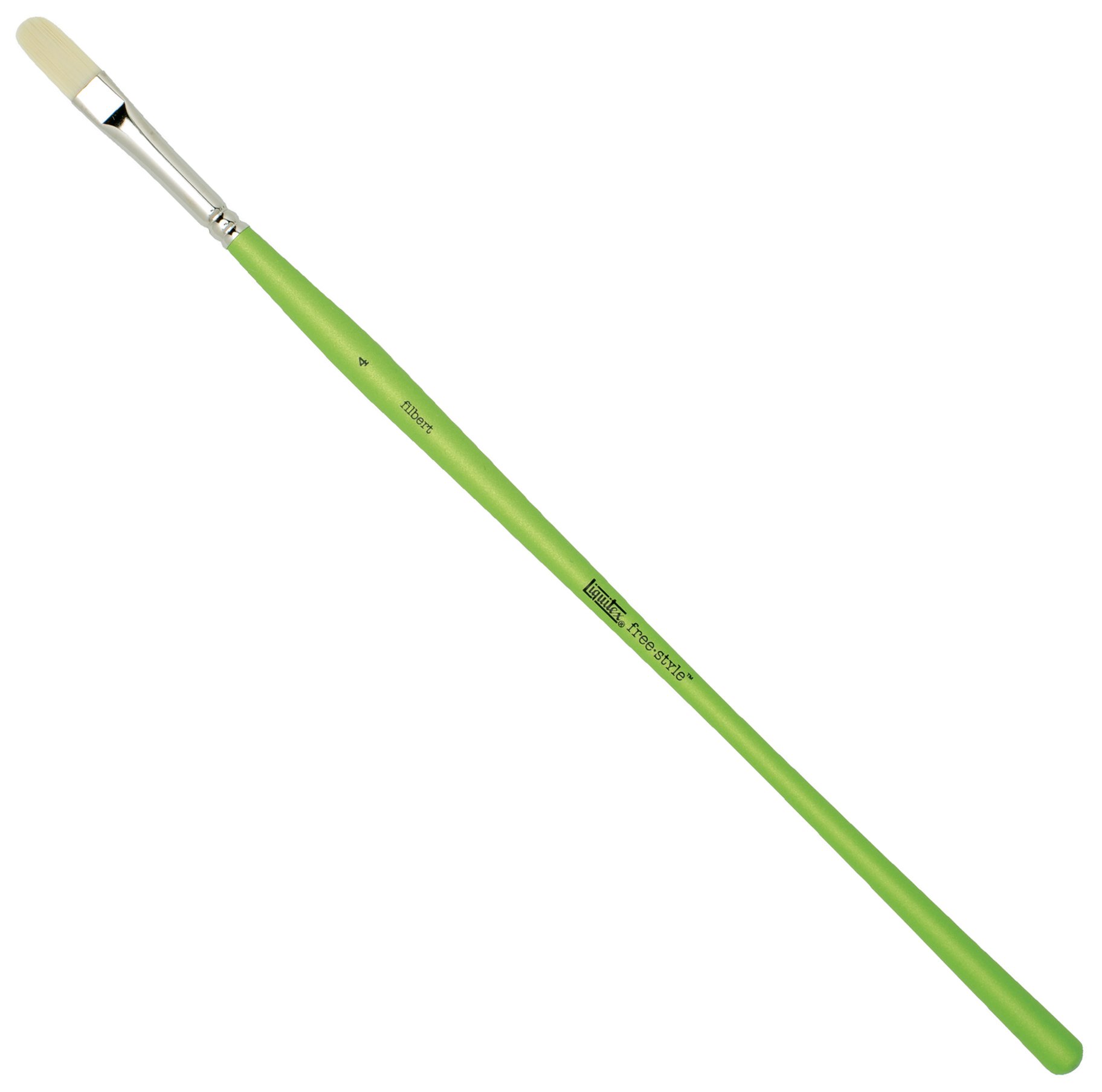 Liquitex 1300404 Free Style Künstler - Pinsel, langlebig und formstabil aus hochwertigen synthetischen Faser für volle Kontrolle beim Farbauftrag -Filbertpinsel - Nr. 4
