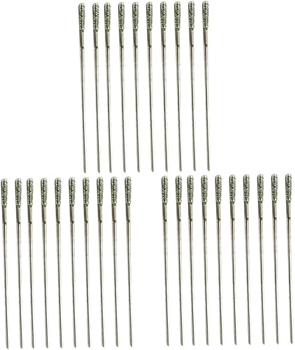 EXCEART 30 piezas de aguja de taladro de vidrio lima de aguja de diamante Broca de cerámica Brocas de vidrio Brocas de diamante Broca de diamante