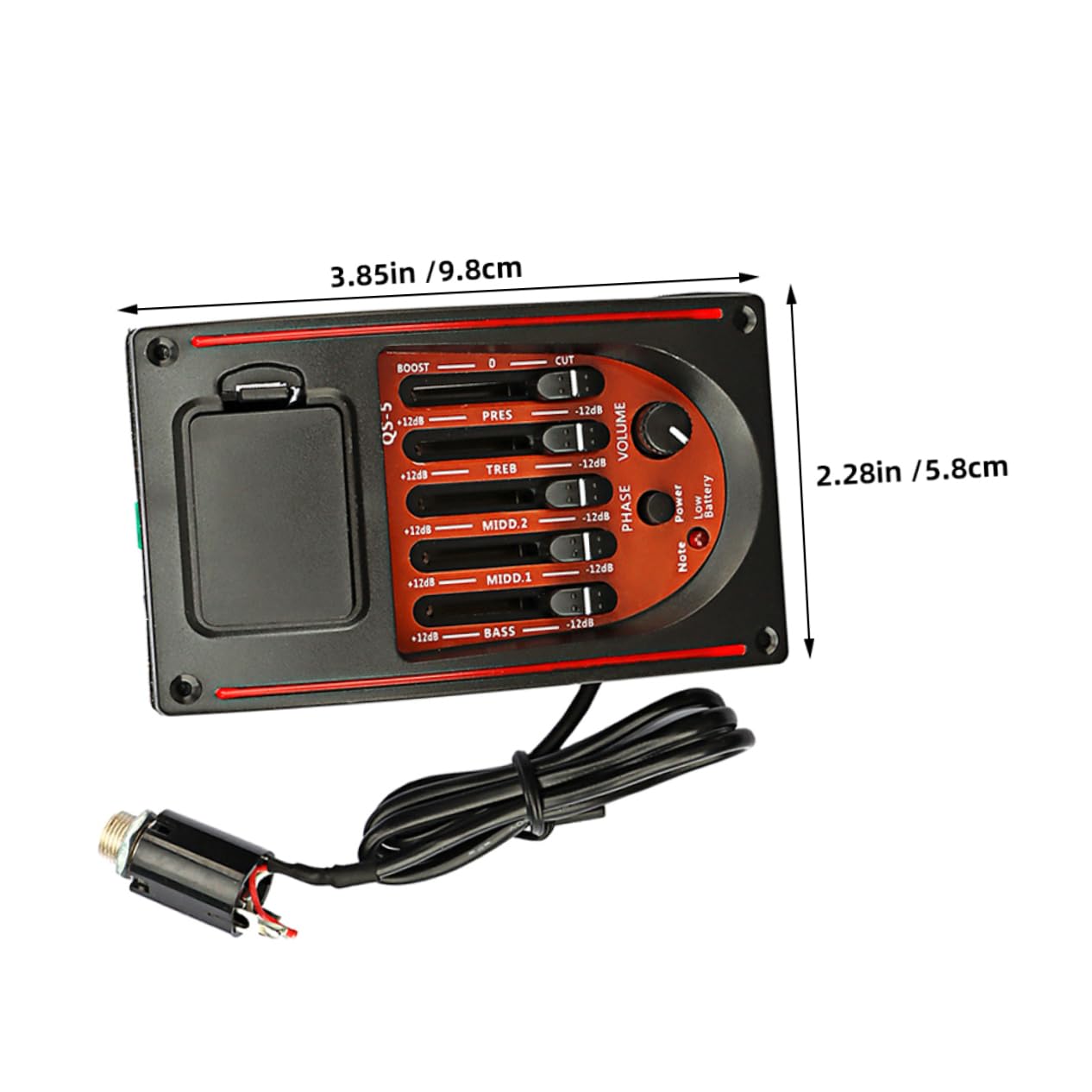 GOOHOCHY 1Set Guitar Equalizer Accessory Pickup Eq for Enhanced Tone Control Sound Settings for Live Performances Use Guitar Performance Part Replacement