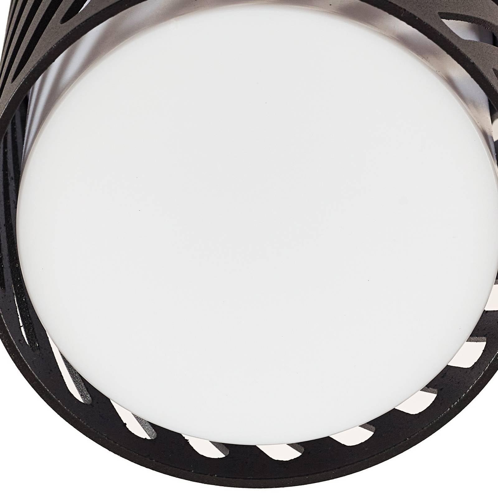 Lindby Deckenlampe Lurinda (spritzwassergeschützt (Modern) in Schwarz aus Aluminium (1 flammig, E27) - Aufbau-Deckenleuchte Deckenleuchte Lampe