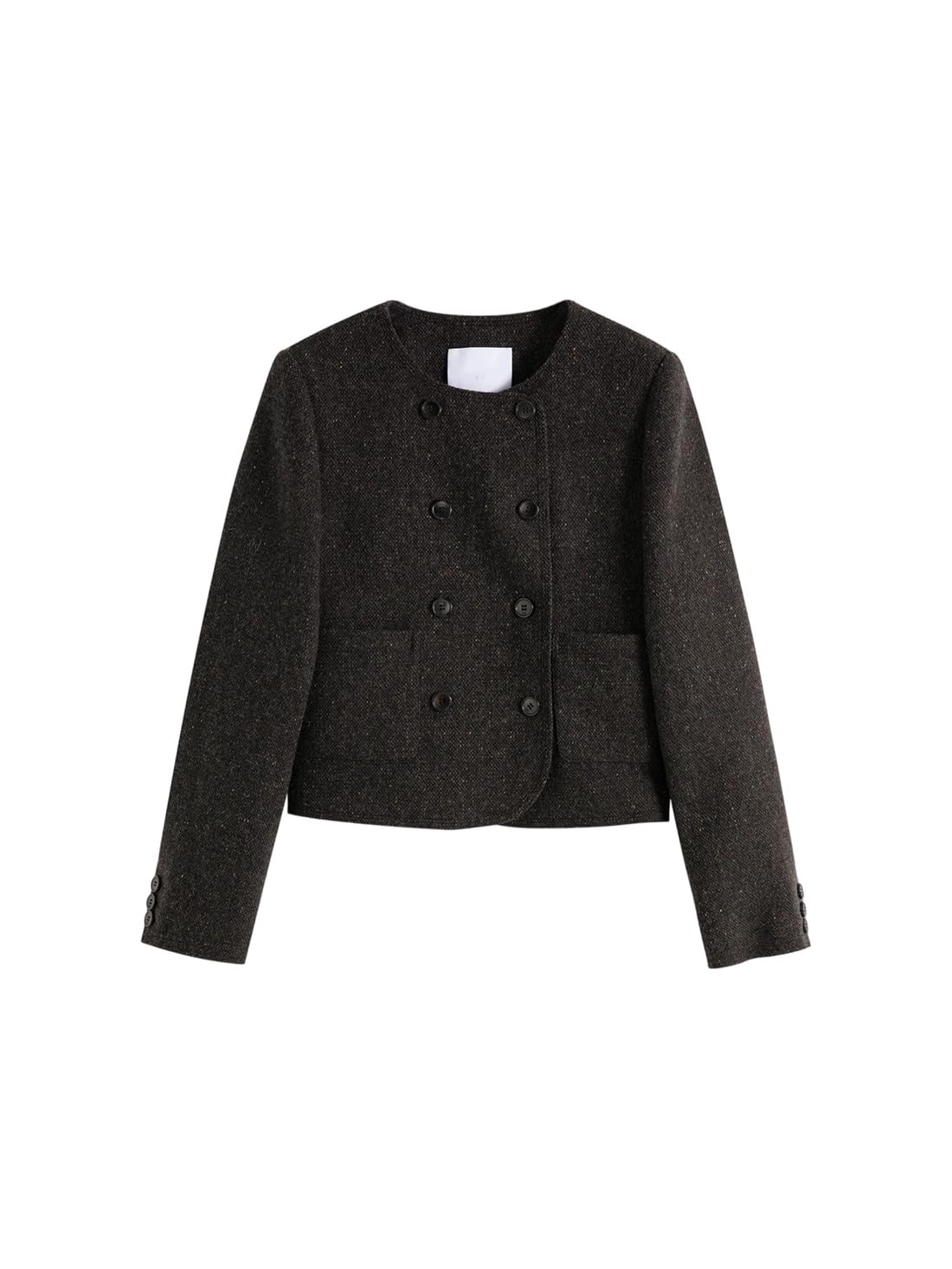Women Coat Skirt Sets Woolen Fall Winter Short Jackets Zipper Waist Asymmetric A-Line Skirts