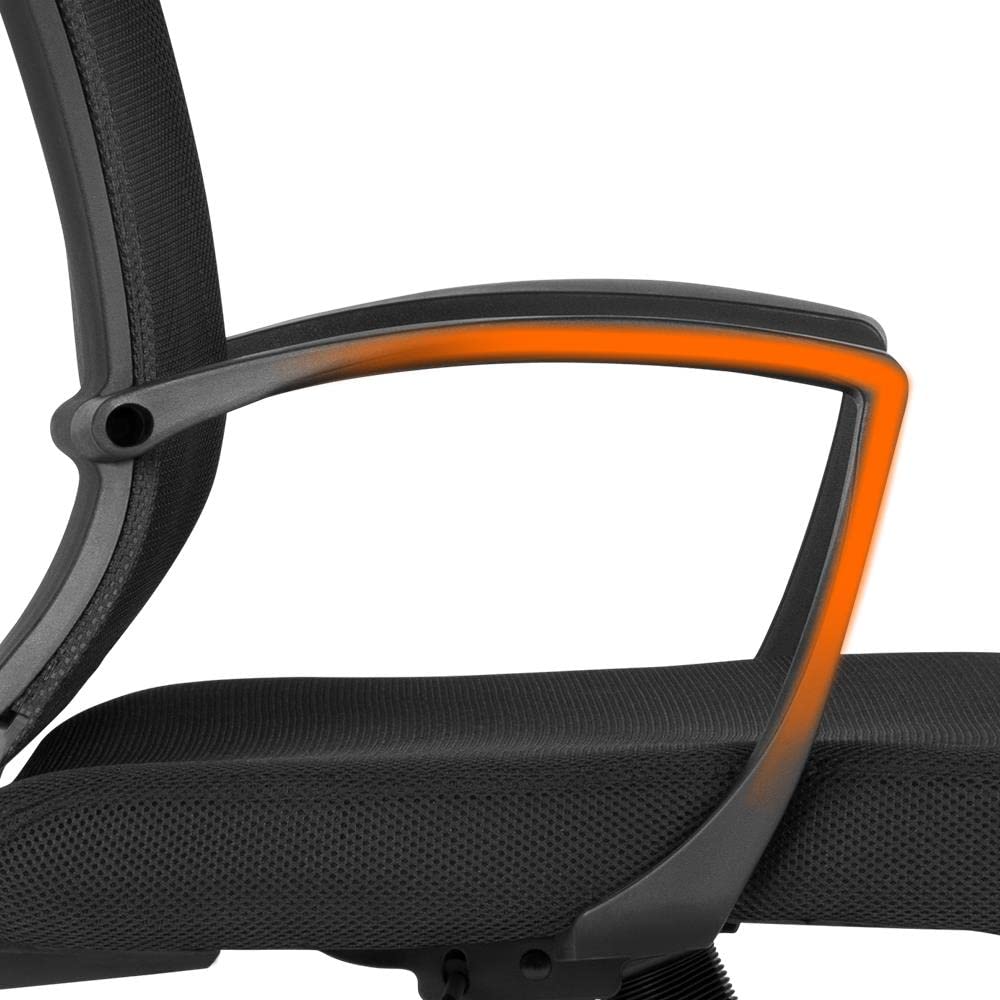 Yaheetech 2 Stück Bürostuhl, Schreibtischstuhl ergonomisch, Drehstuhl mit Netzbespannung, höhenverstellbarer, 360° Computerstuhl, Wippfunktion, bis 125 kg belastbar | Set mit 2 Stühlen, Bürostuhl, atmungsaktives Netzgewebe, schwarzer Drehstuhl, Lendenwirb