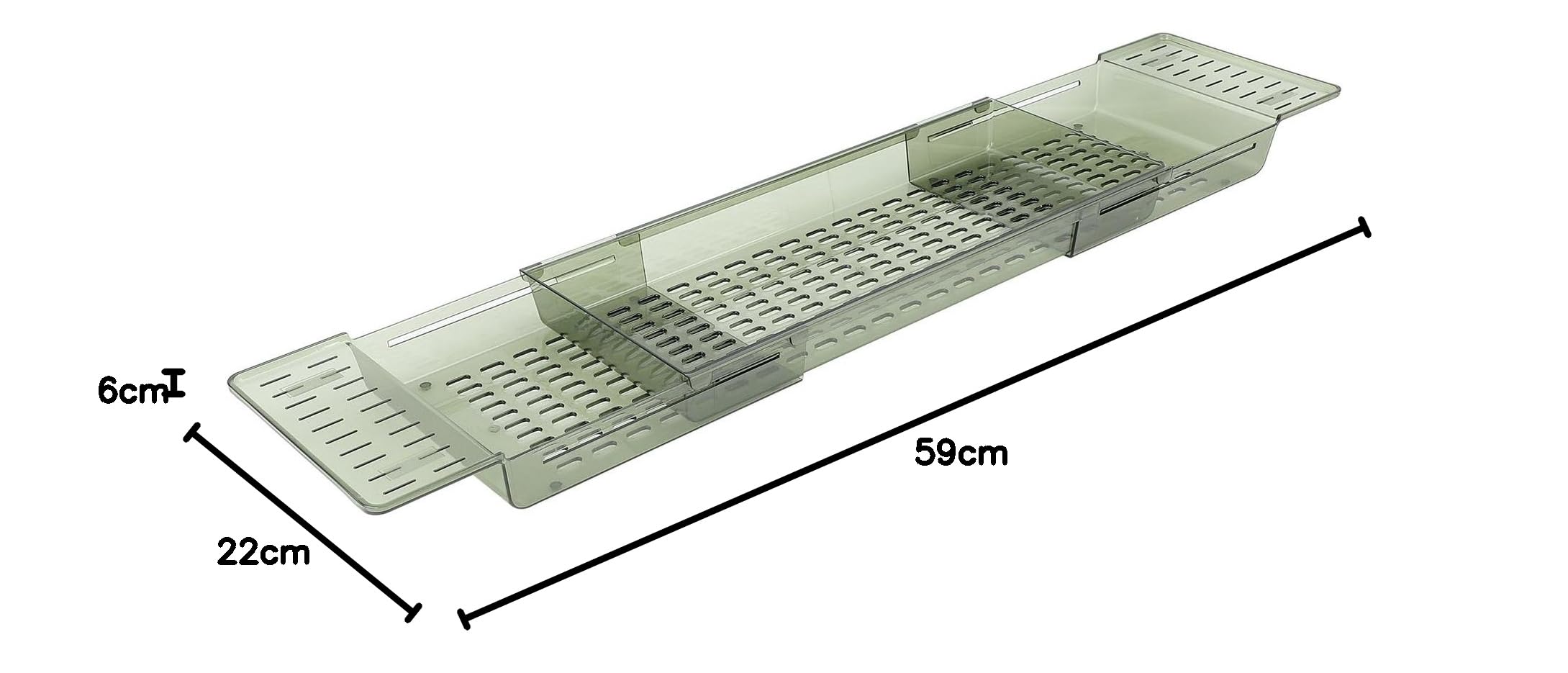 Plateau de Baignoire Réglable pour Baignoire avec Plusieurs Trous de Drainage, Extensible de 56,5 Cm à 80 Cm, Matériau PET de qualité Supérieure, adapté à Différents Types de