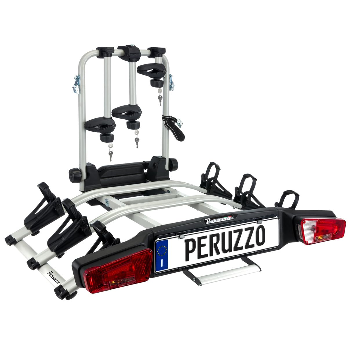 Peruzzo Zephyr, Portaciclo Auto Gancio Traino Unisex Adulto, Nero, Unica