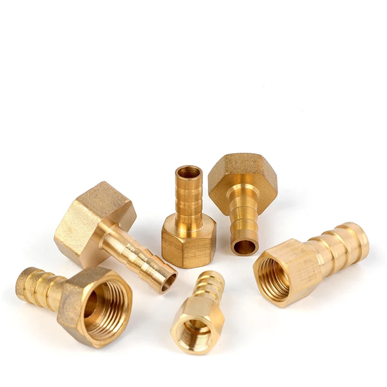 Whosale Brass Fitting 12mm Male Female Thread 1/8" 1/4" 3/8" 1/2" Copper Connector Joint Coupler (PL 10PCS,12MM_1/8")