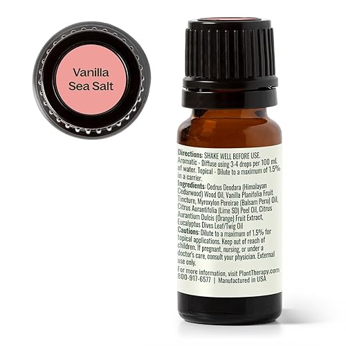 Miniatura 9 de Plant Therapy Mezcla de aceites esenciales de sal marina de vainilla 0.3 fl oz (1/3 oz) 100% puro, sin diluir, aromaterapia natural