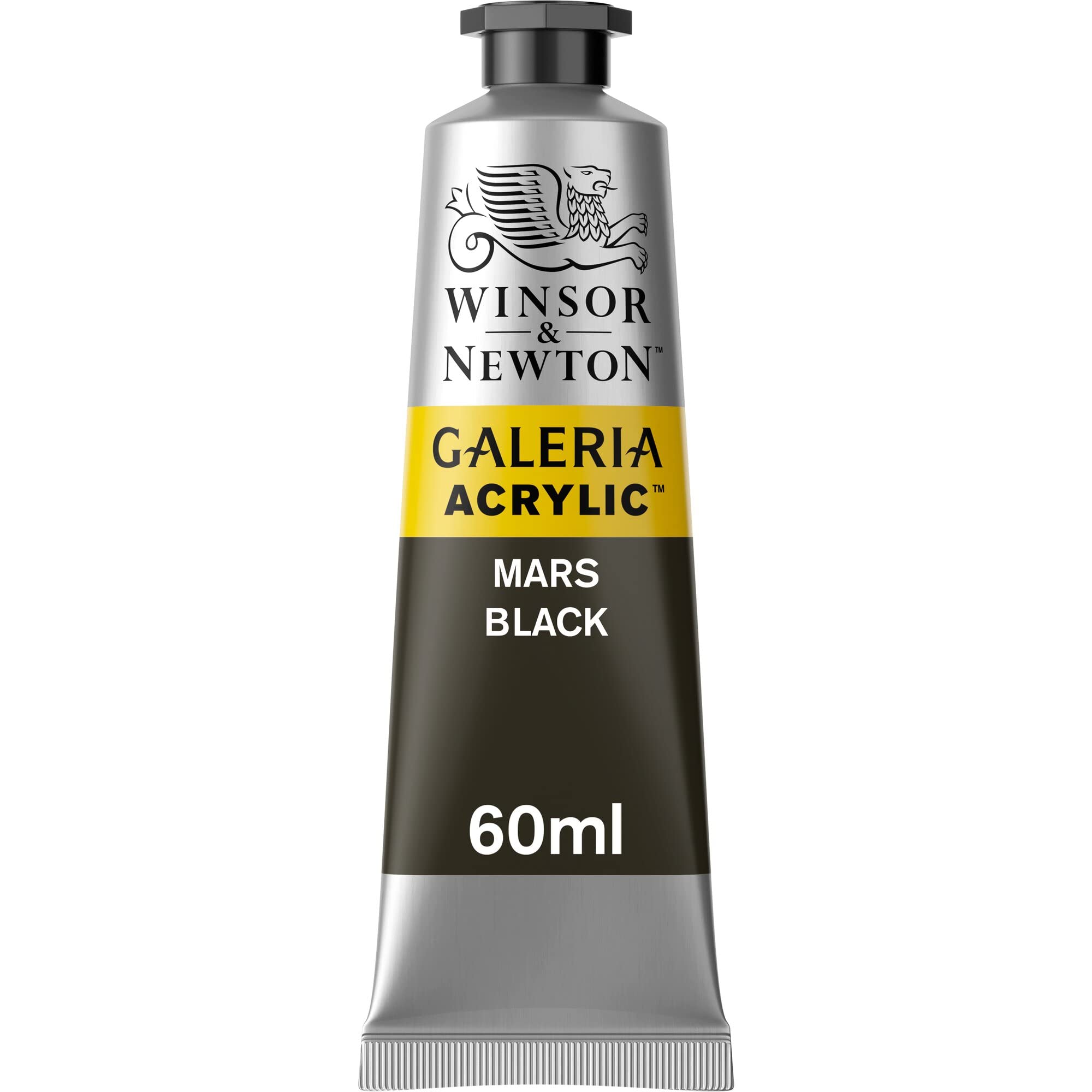 Winsor & Newton Galeria Acrylic Colour - Tube of 60 ML - Mars Black (386) - Highly Pigmented Lightfast Artists' Acrylic Paints for Canvas, Wood, Fabric & Paper - More Colours Available