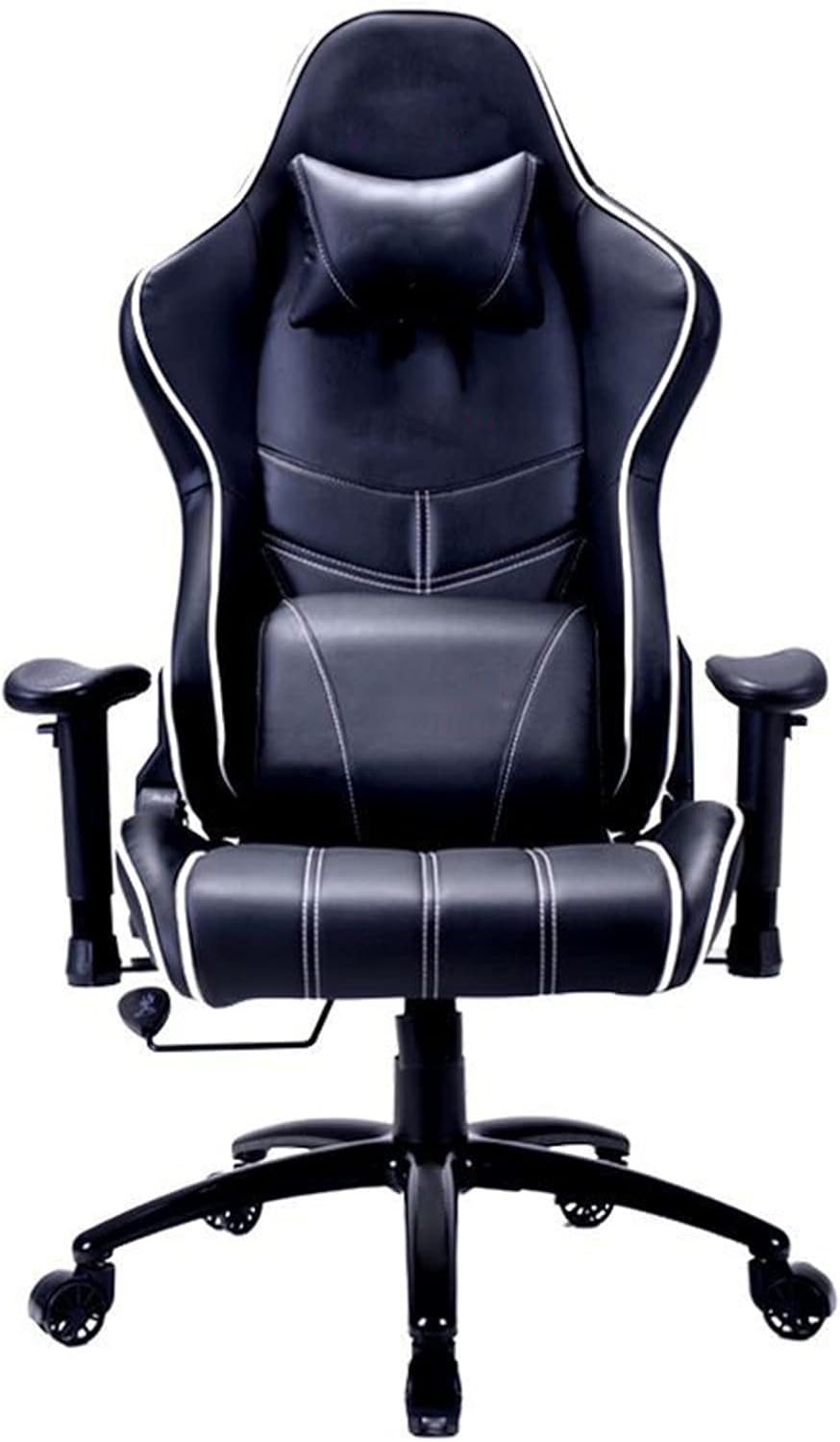 CKCL Silla de Oficina la Oficina de ergonomía Puede Subir y Bajar para Aprender cómodamente, con Soporte Lumbar para Ajustar el reposabrazos,Negro
