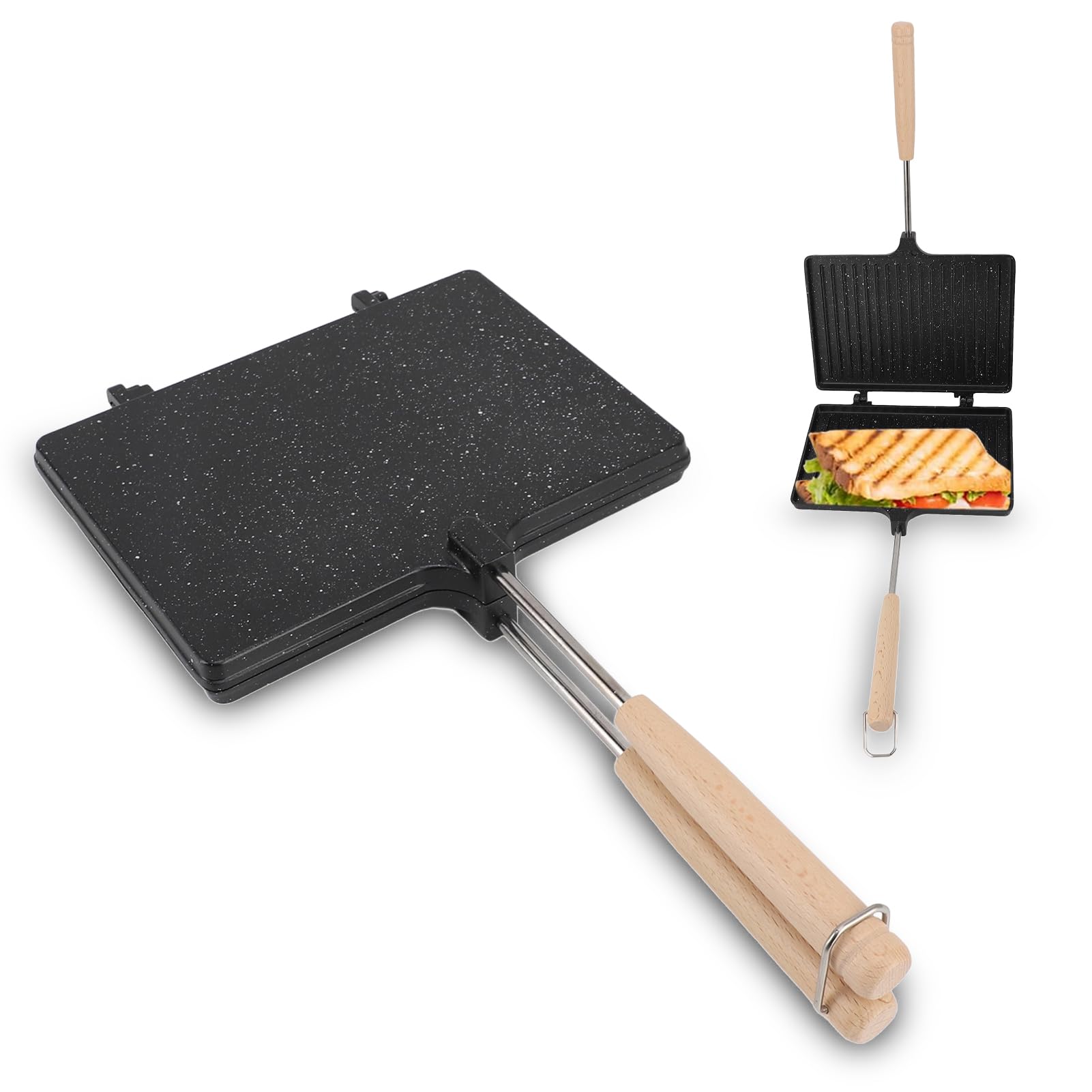 Poêle à sandwich pour éviter que le fromage colle lors de la cuisson des toasts