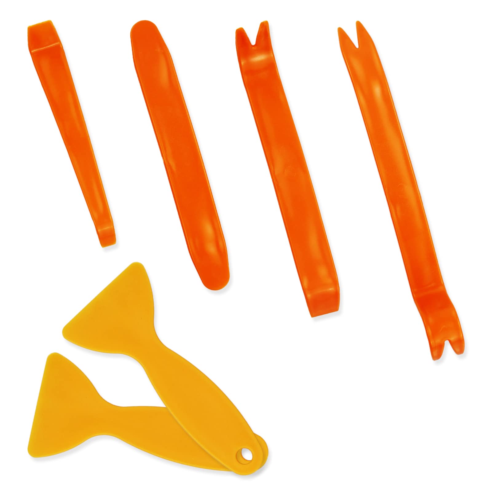 Szcxdkj 6 Pcs Car Trim Removal Tool Auto Door Dashboard Plastic Pry Tool Automotive Audio Repair Mechanic Prying Trim Removal Tool Screwdriver Kit For Car Panel Dash Radio Interior Accessories