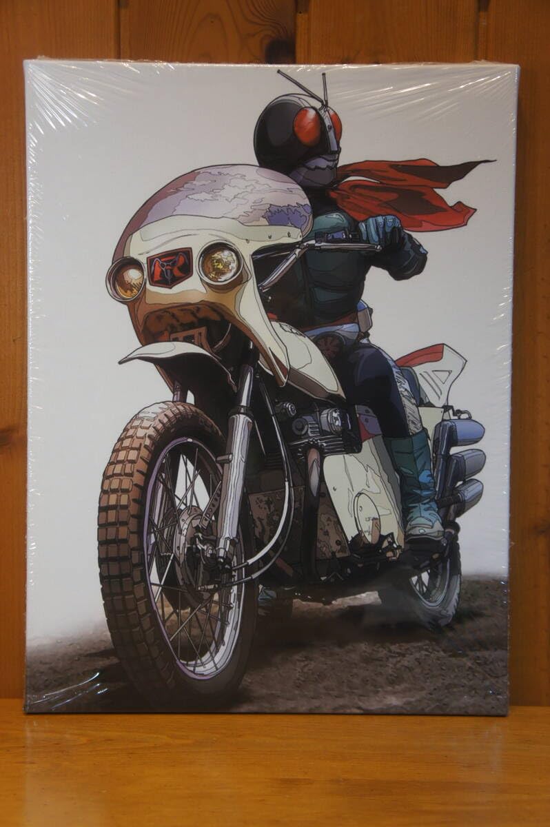 パネル 仮面ライダー旧２号 改造サイクロン号 キャンバス絵画 Amazon.co.jp: パネル 仮面ライダー旧2号 改造サイクロン号