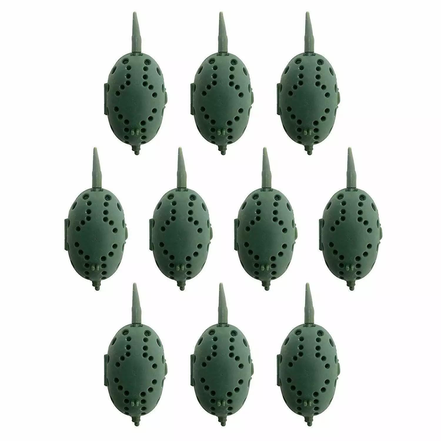 10 x Inline Clam shell Maggot Grub Feeder Fishing Feeders 15g or 30g (15, Grams)