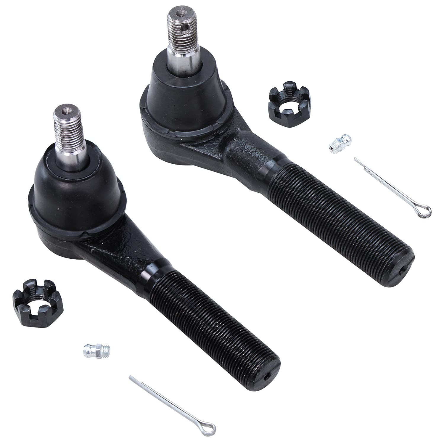 Detroit AxleFront 2pc Tie Rods for 2003-2005 Ford E-150 Club Wagon, 1992-2002 E-150 Econoline Club Wagon, 2 Outer Tie Rod Ends 1993 1994 1995 1996 1997 1998 1999 2000 2001 2004 Replacement